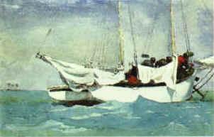 Winslow Homer Key West, Hauling Anchor oil painting picture